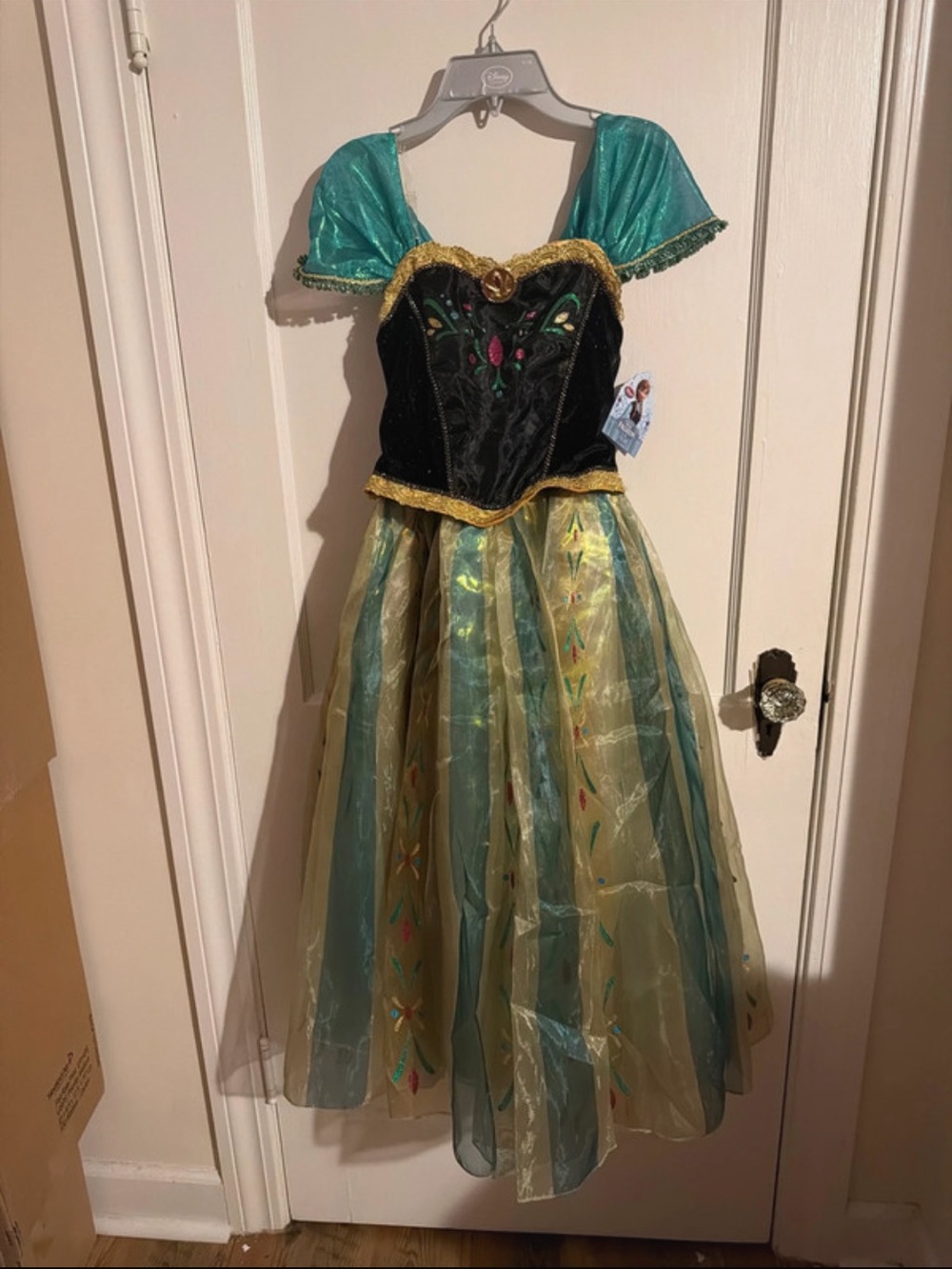 Disney Frozen Anna Green and Gold Princess Dress-Up Costume for Kids